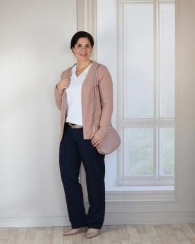 Nähbeispiel Basic-Strickjacke lillesol women No. 59